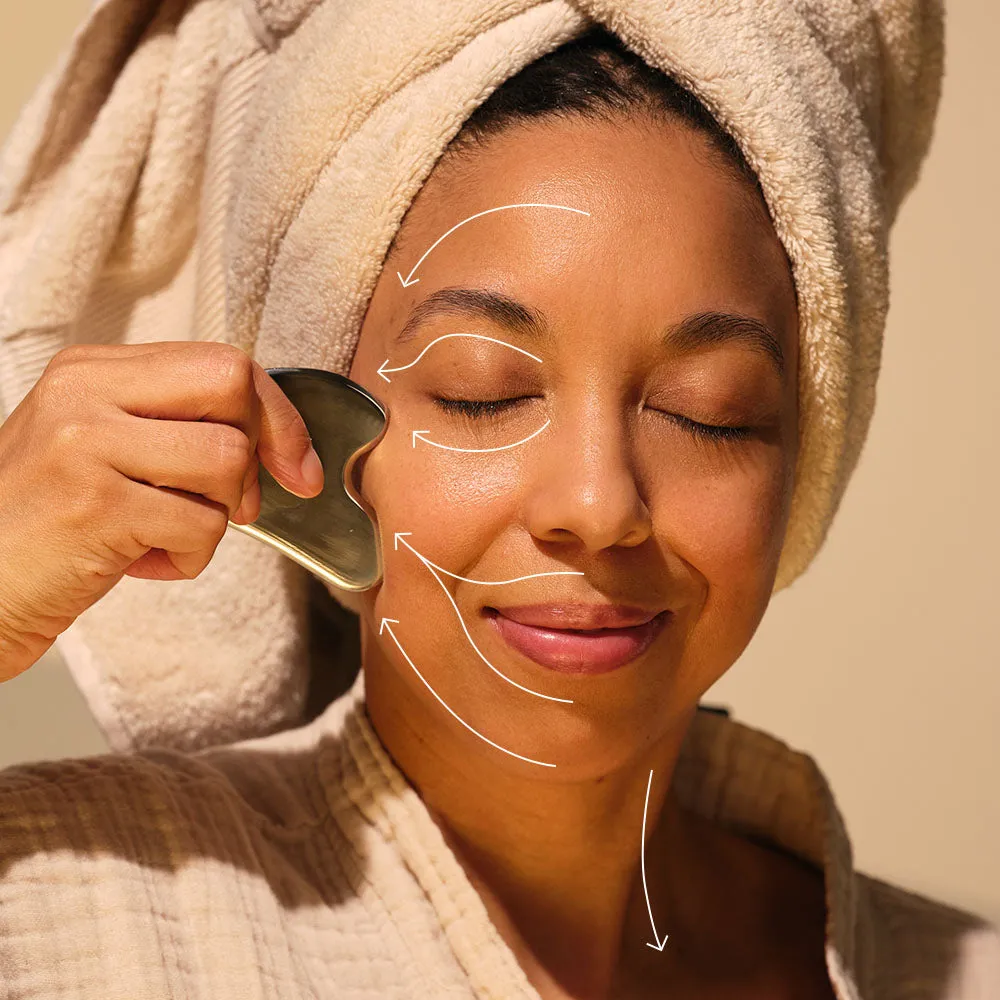 JUNGLÜCK Gua Sha Edelstahl Massagetool 1 Stück kühlend