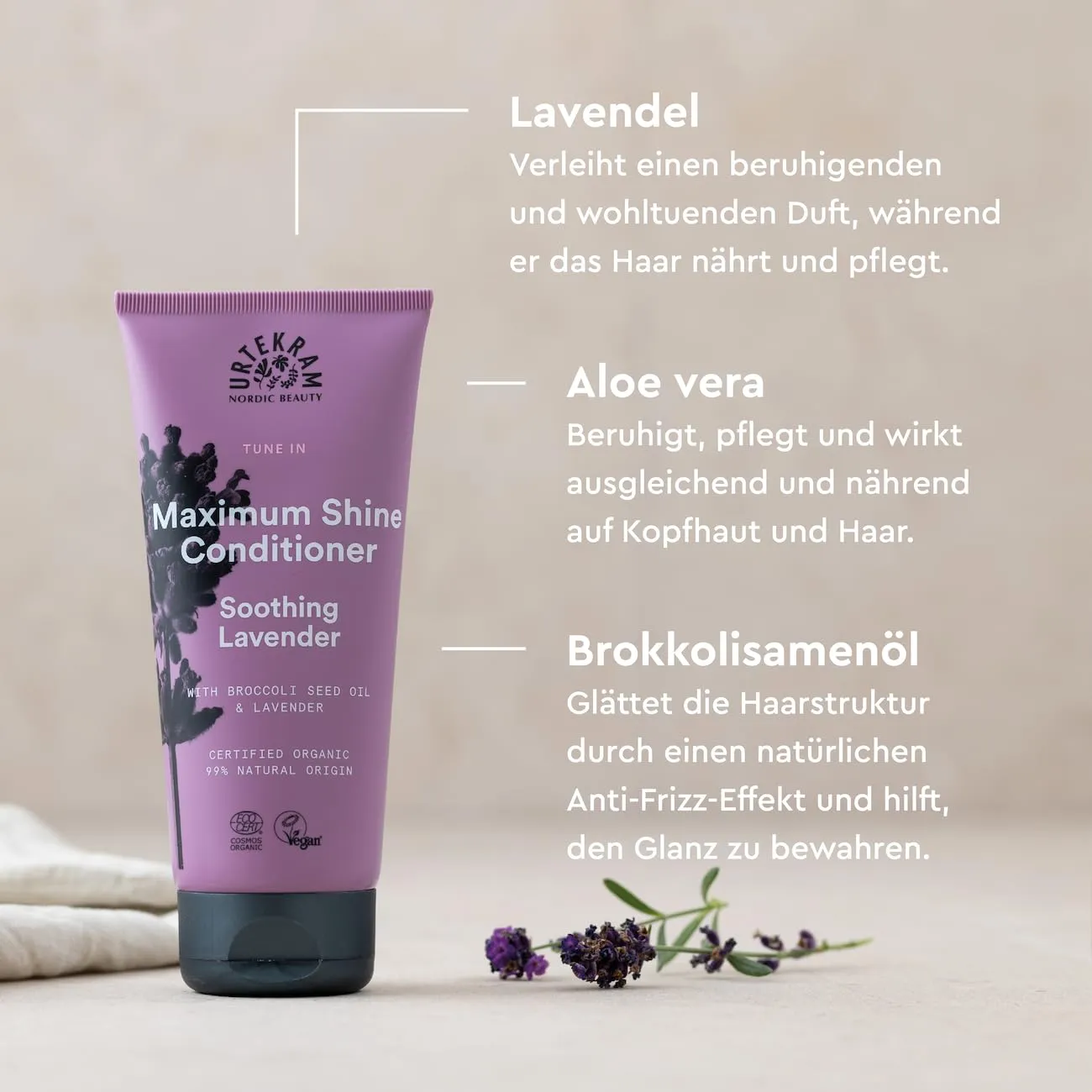 Urtekram Lavendel Conditioner Spülung 180 ml vegan