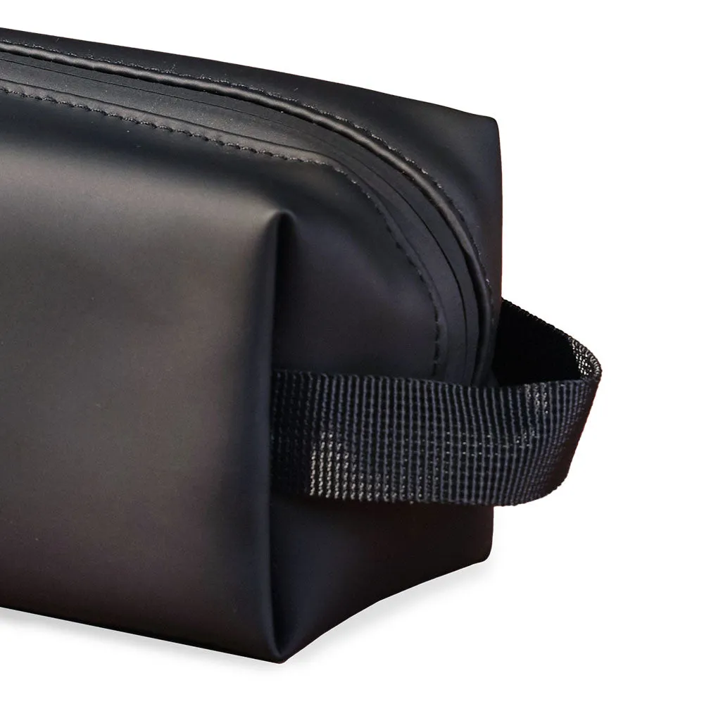 JUNGLÜCK Kosmetiktasche Schwarz S veganes Leder
