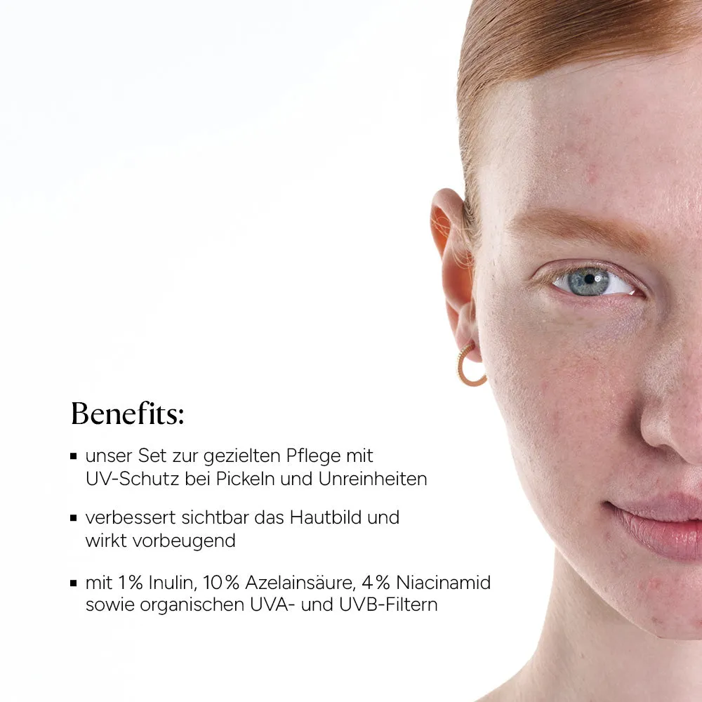 JUNGLÜCK Unreinheiten Set mit SPF für Mischhaut