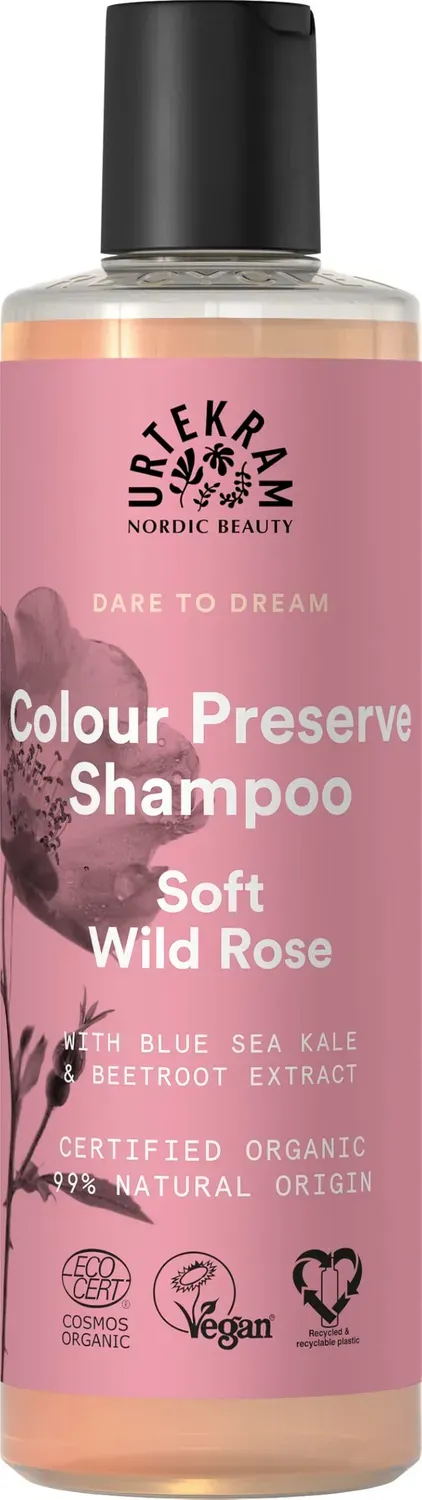 Urtekram Soft Wild Rose Shampoo 250 ml gefärbtes Haar
