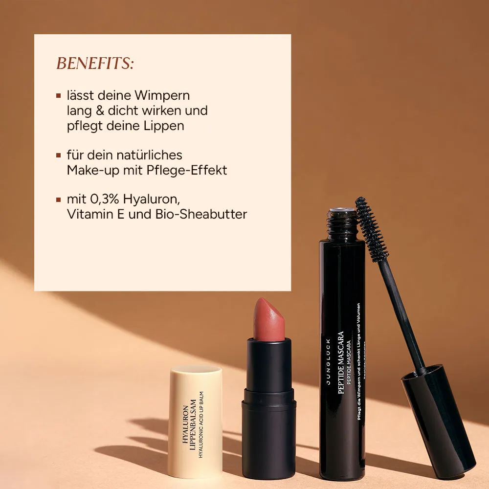 JUNGLÜCK Beauty Essentials Kombi Set Transparent Wimpern Lippen