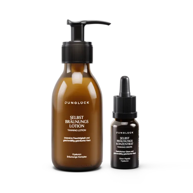 JUNGLÜCK Care & Tan Kombi Selbstbräunung Set