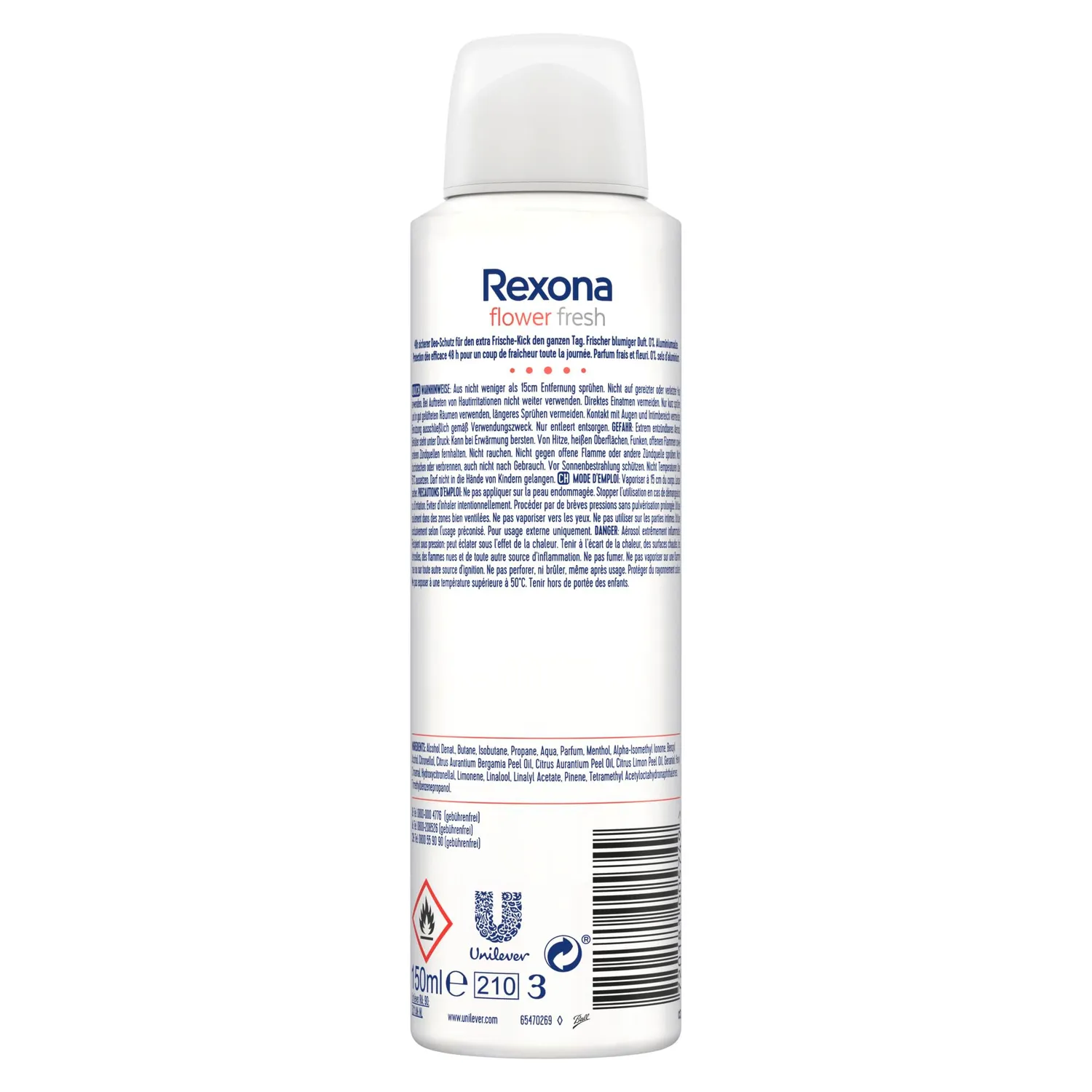 Rexona Flower Fresh Deospray 150 ml ohne Aluminium