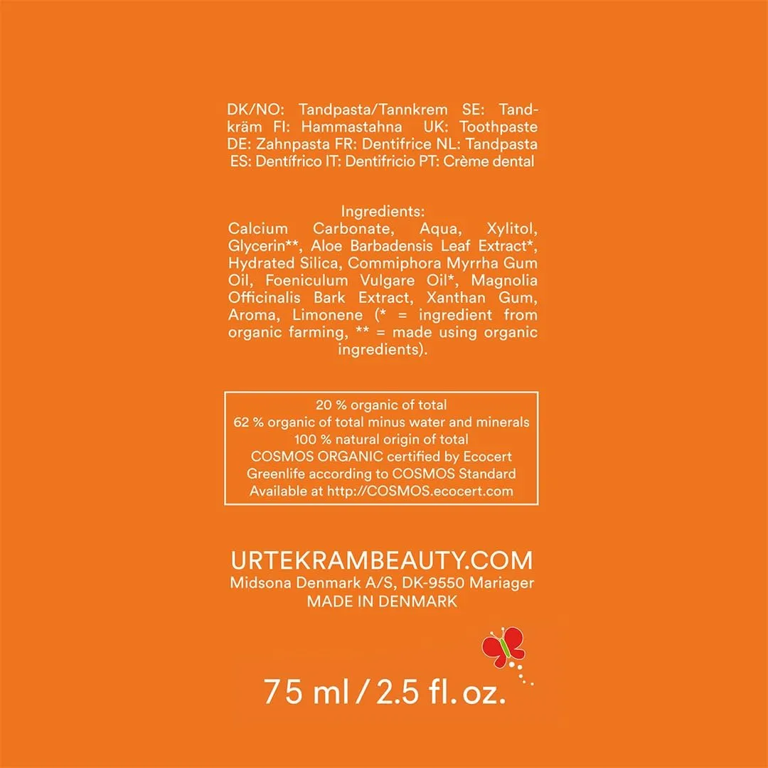 Urtekram Original Kinder Zahnpasta 75 ml Fenchel