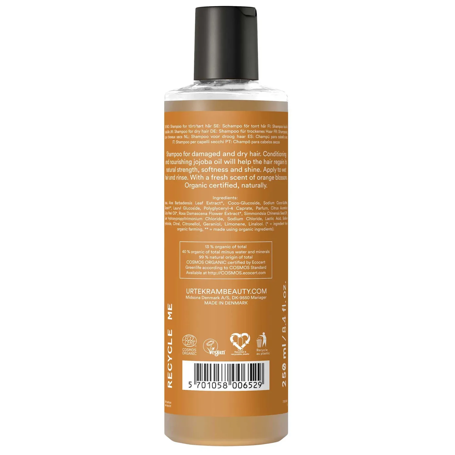 Urtekram Spicy Orange Blossom Shampoo 250 ml Repair