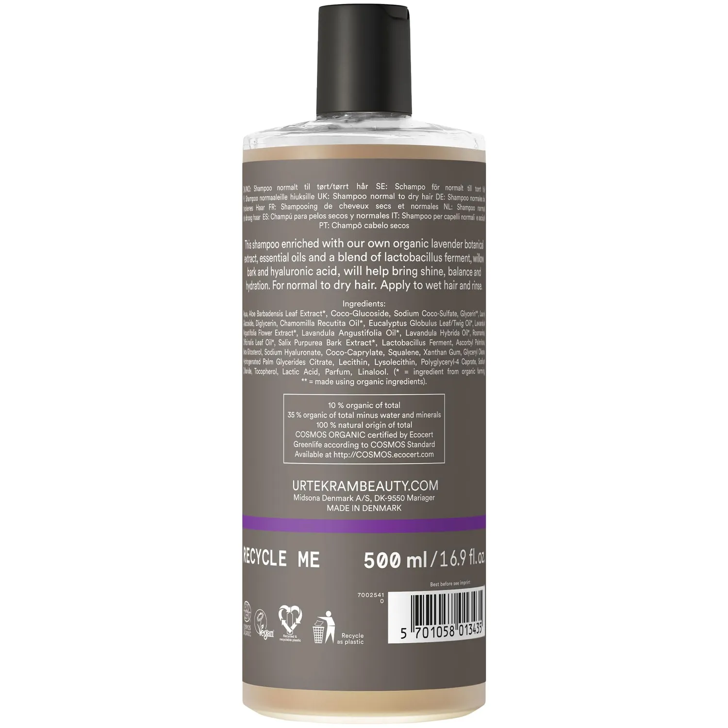 Urtekram Lavendel Shampoo 500 ml für normales Haar