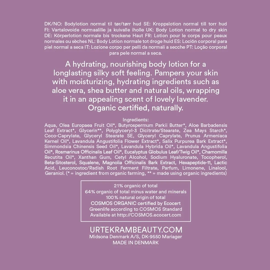 Urtekram Tune In Soothing Lavender Bodylotion 245 ml