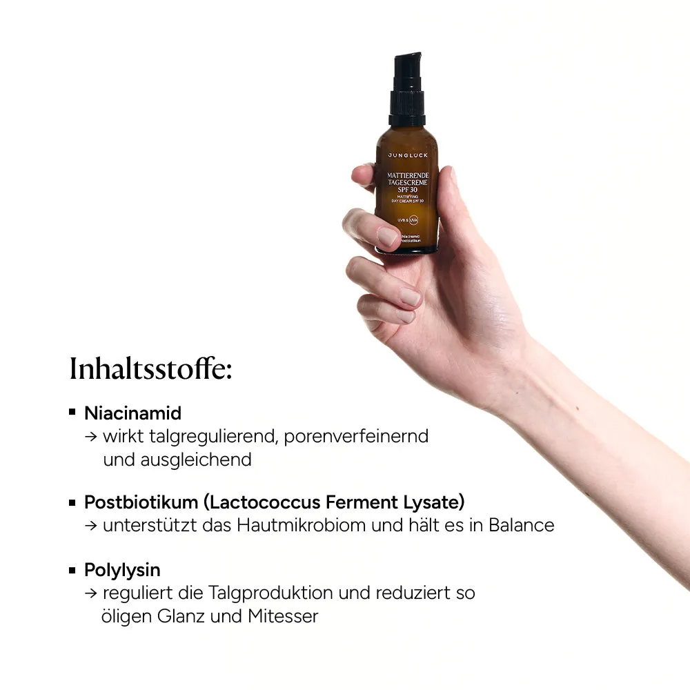 JUNGLÜCK Mattierende Tagescreme SPF 30 Gesicht 50 ml ölfrei