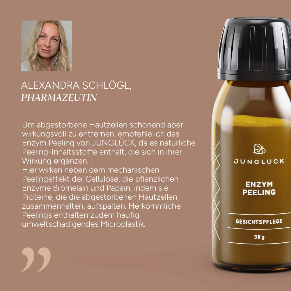JUNGLÜCK Enzym Peeling 30 g Pulver mit Vitamin C