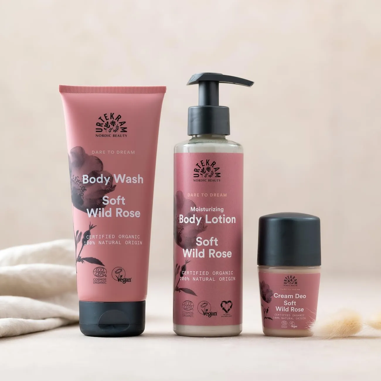 Urtekram Soft Wild Rose Duschgel 200 ml feuchtigkeitsspendend