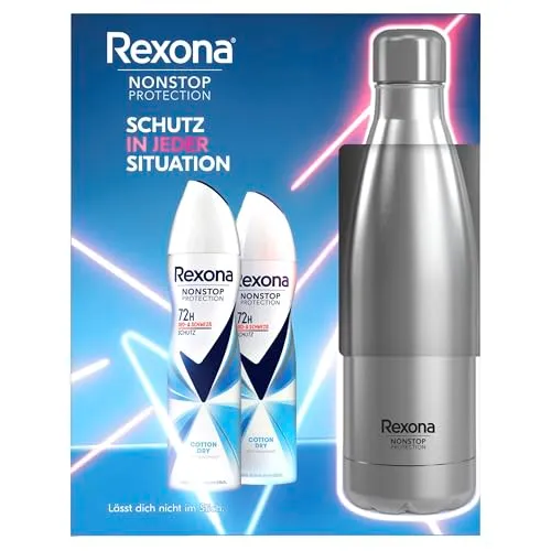 Rexona Cotton Dry Geschenkset Deospray 2x150 ml + Flasche