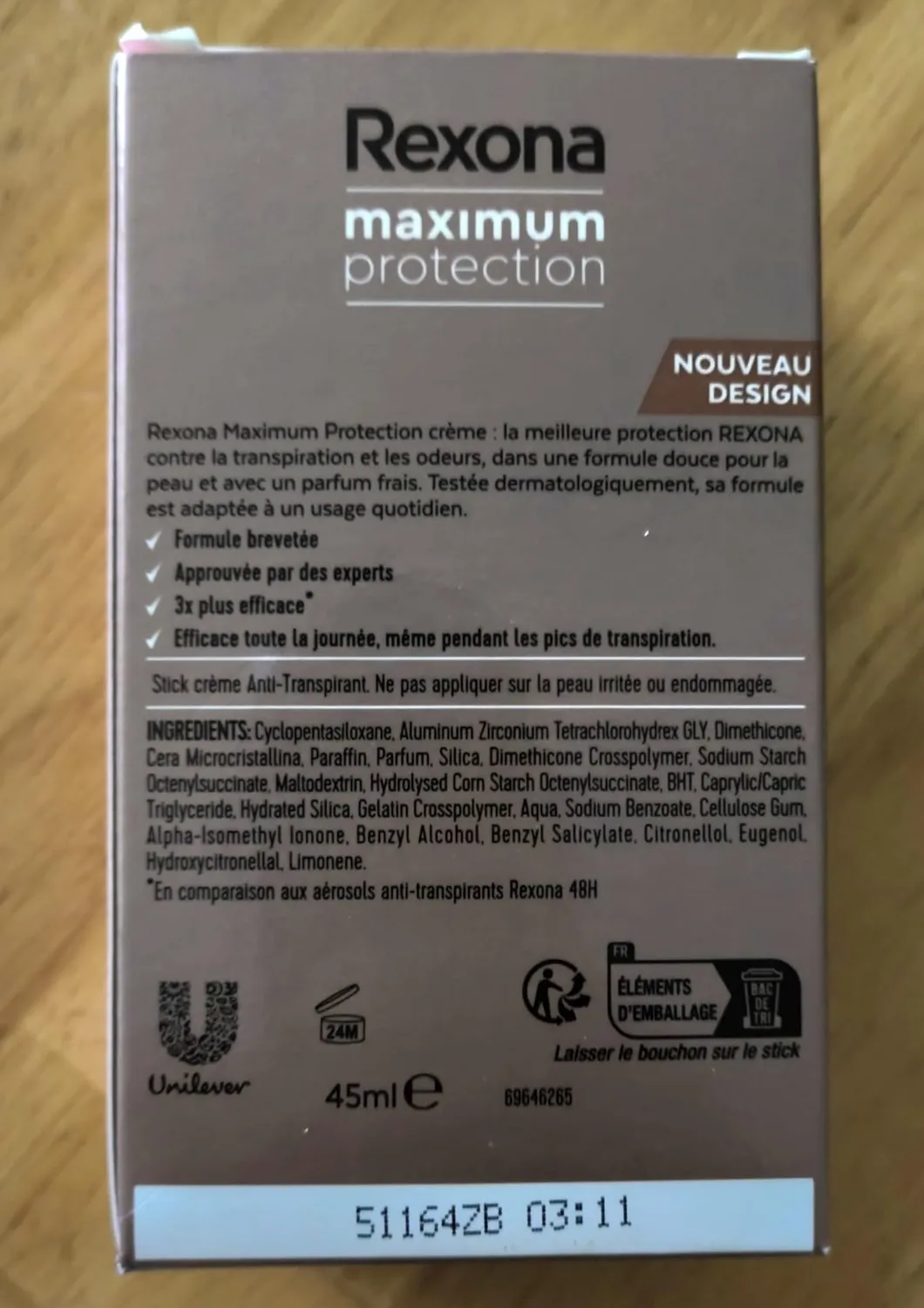 Rexona Maximum Protection Confidence Deo Creme 45 ml blumig
