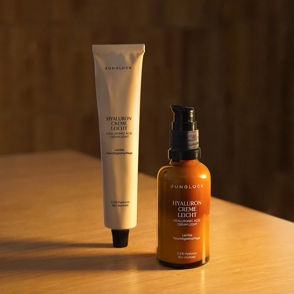 JUNGLÜCK Hyaluron Creme Leicht 10 ml für Mischhaut