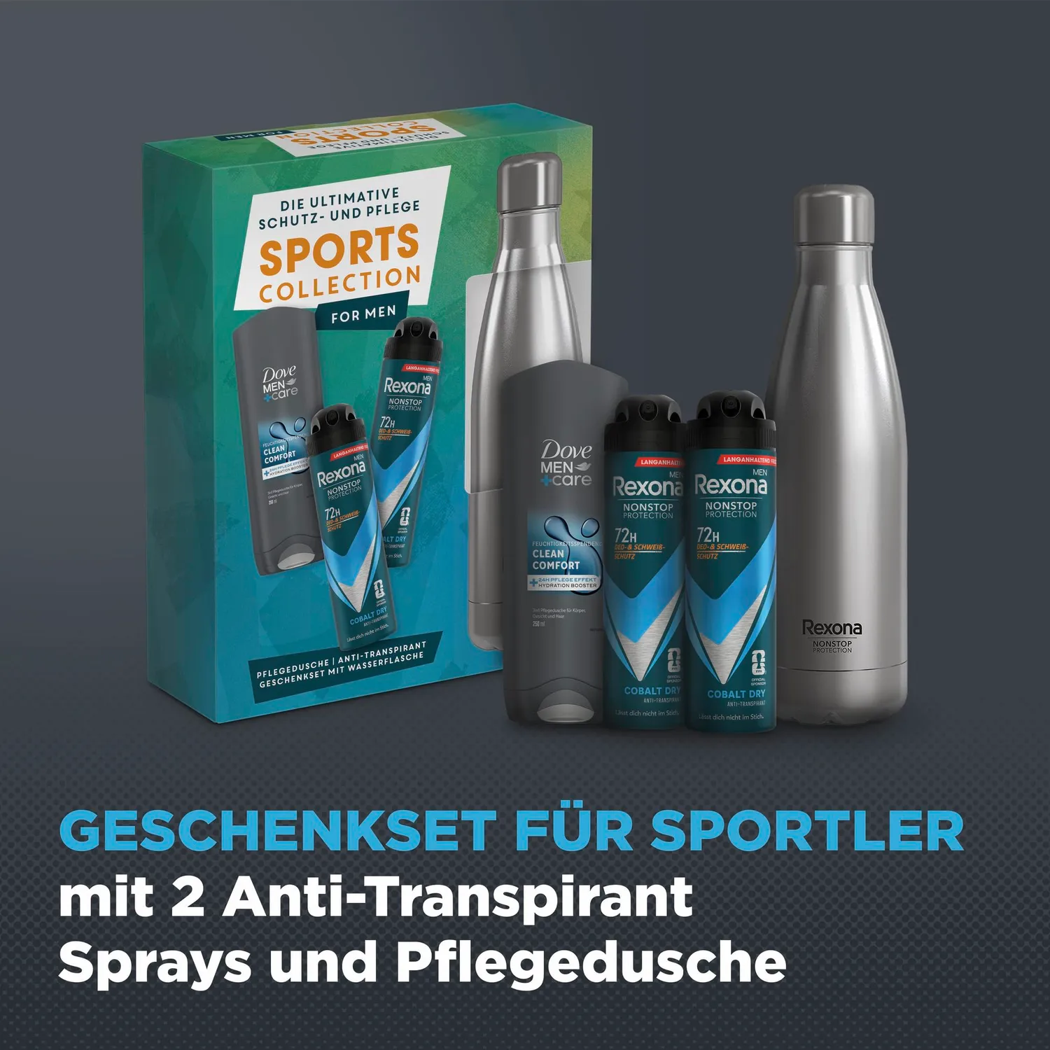 Rexona Sports Collection Geschenkset Männer mit Deo und Dusche