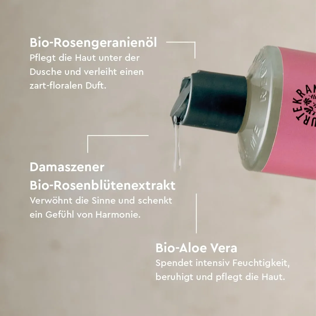 Urtekram Blown Away Duschgel Wild Lemongrass Rose 500 ml vegan