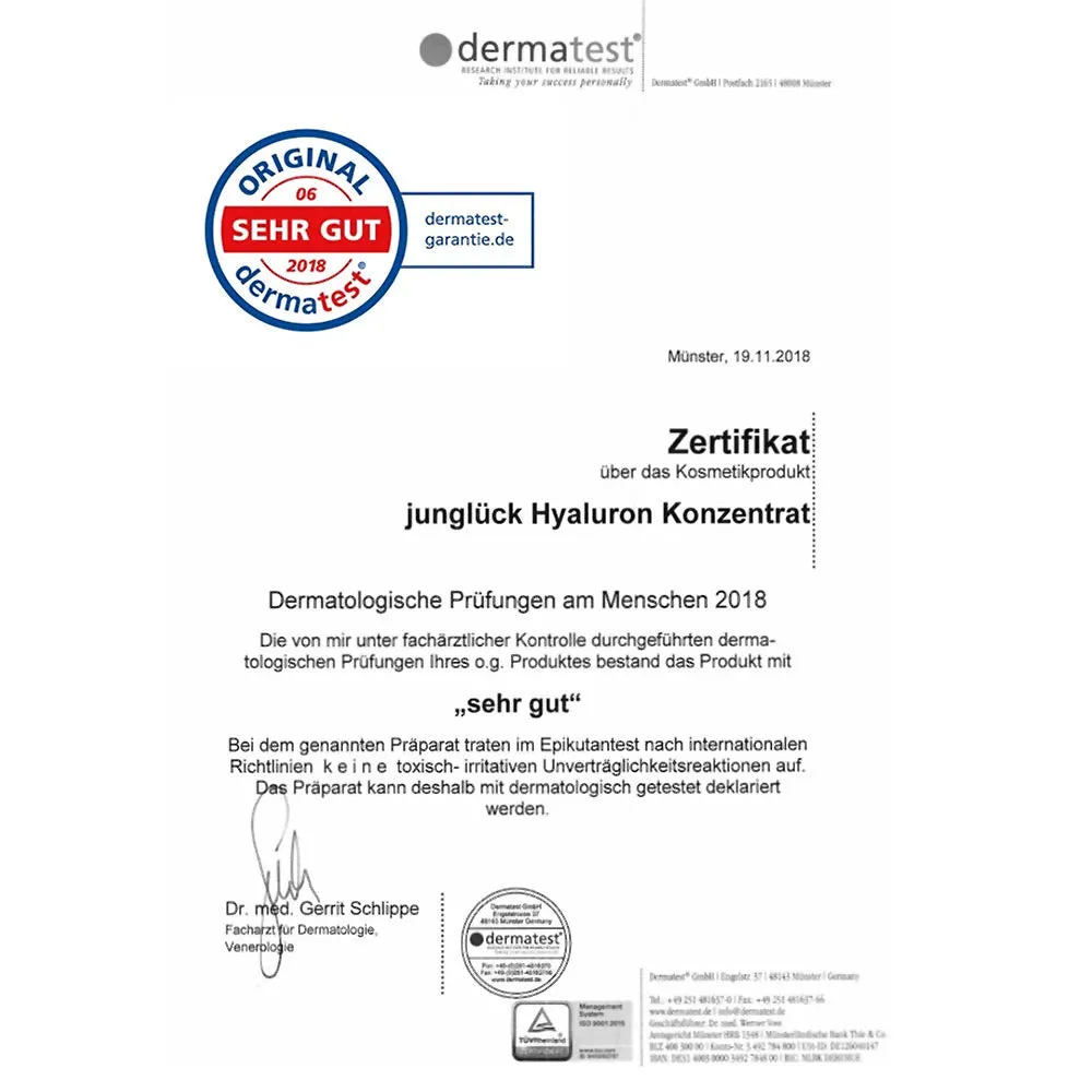 JUNGLÜCK Hyaluron Konzentrat Serum 10 ml Mini