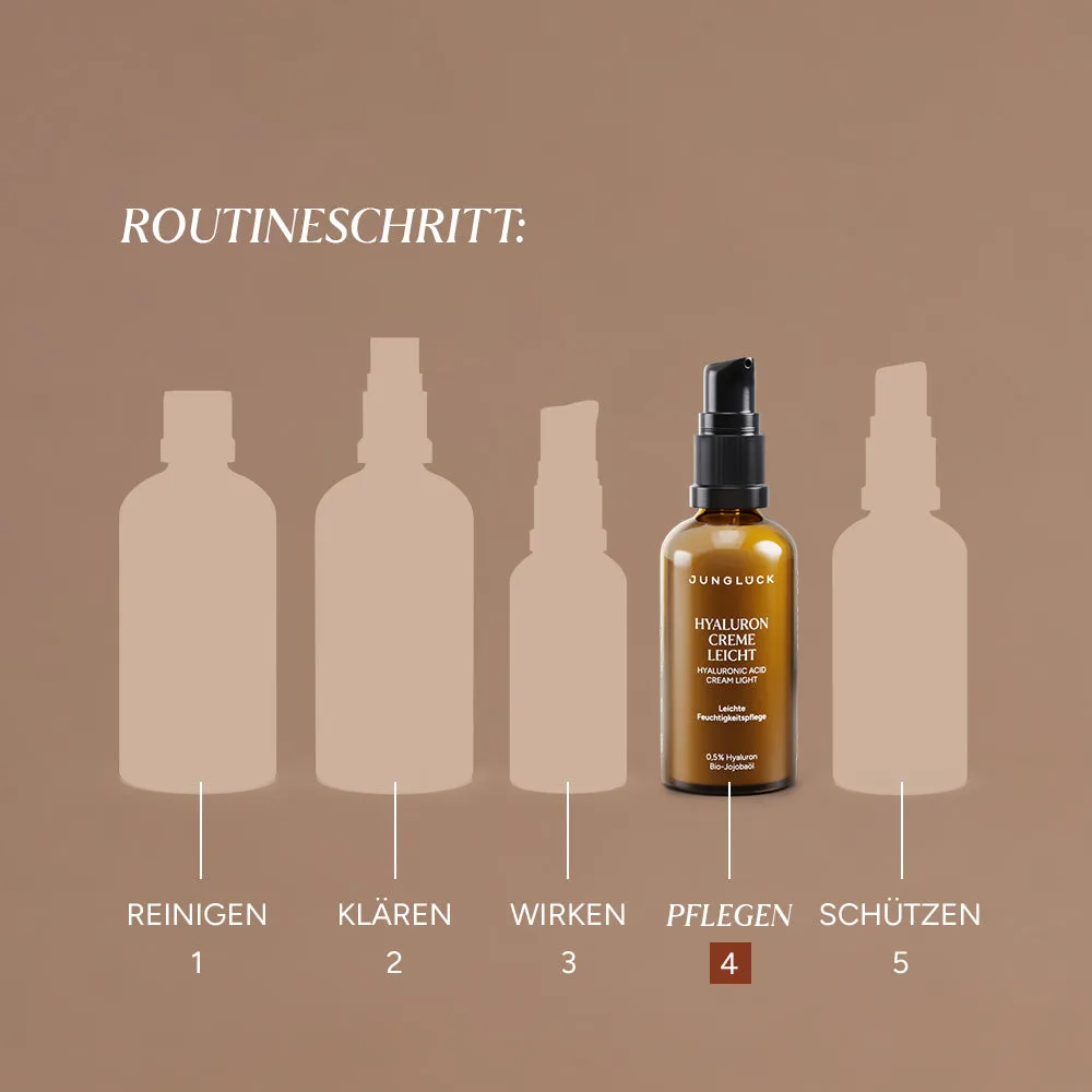 JUNGLÜCK Hyaluron Creme Leicht Gesichtscreme 50 ml ölfrei