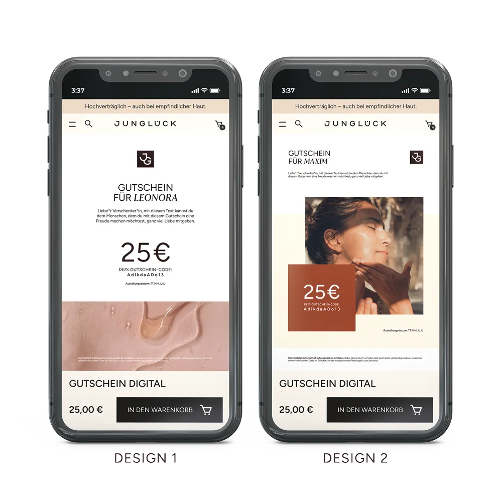 JUNGLÜCK Gutschein digital 15 EUR Geschenkkarte