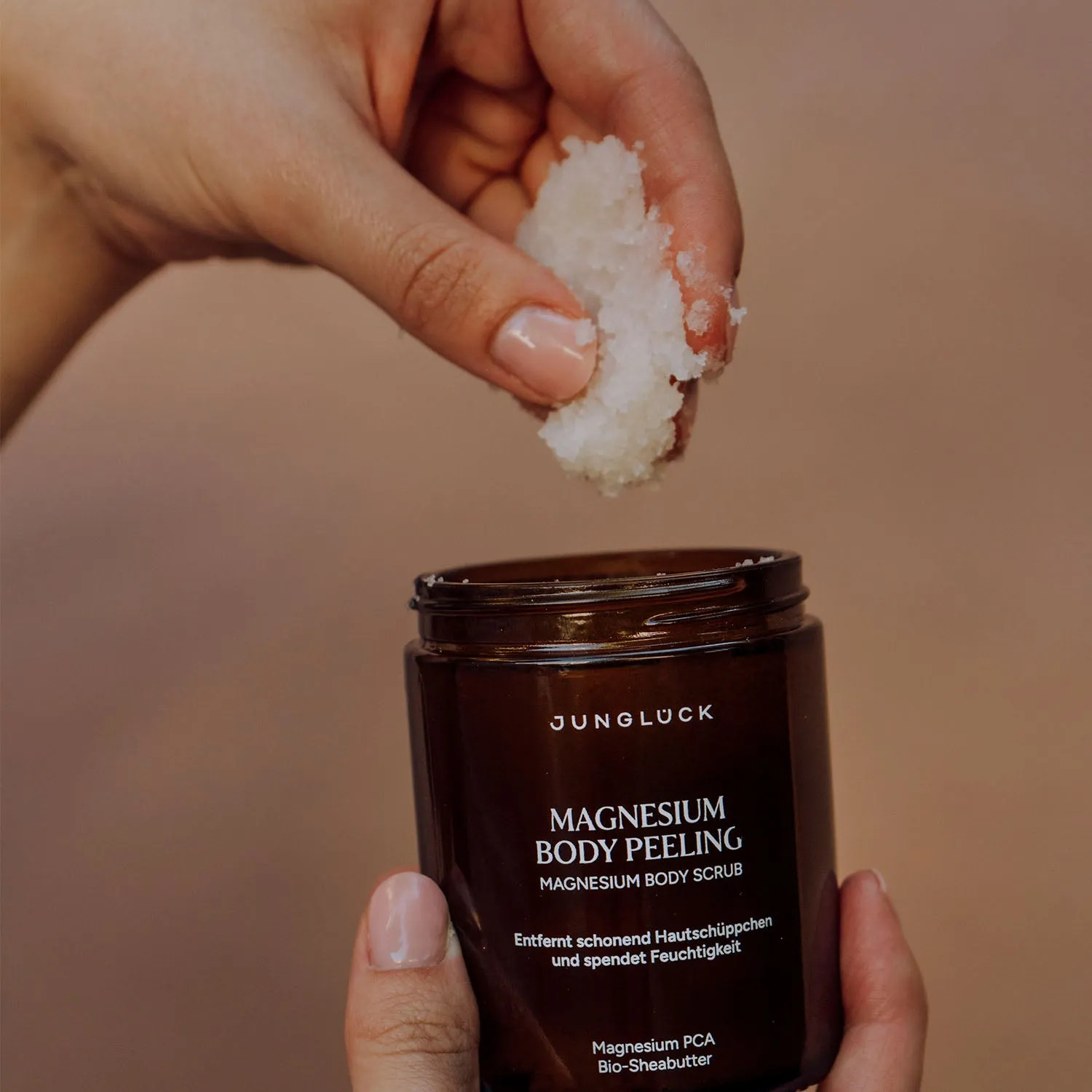 JUNGLÜCK Magnesium Body Peeling Körperpeeling 180 g ohne Duftstoffe