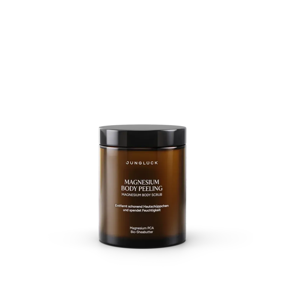 JUNGLÜCK Magnesium Body Peeling Körperpeeling 180 g ohne Duftstoffe