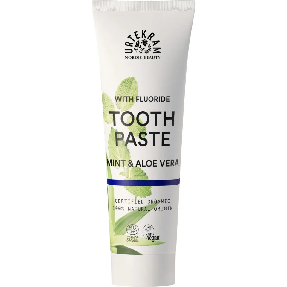 Urtekram Minze Aloe Vera Zahnpasta 75 ml mit Fluorid