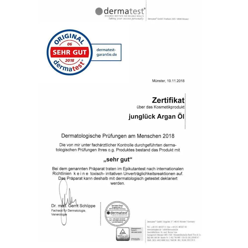 JUNGLÜCK Arganöl Gesichtsöl 100 ml ohne Duftstoffe