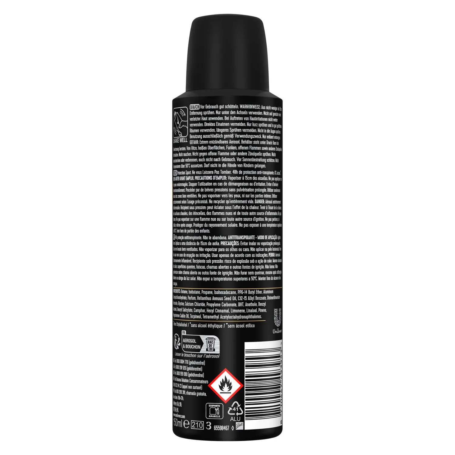 Rexona Men Invisible Deo Spray 6x150 ml Sport Defence