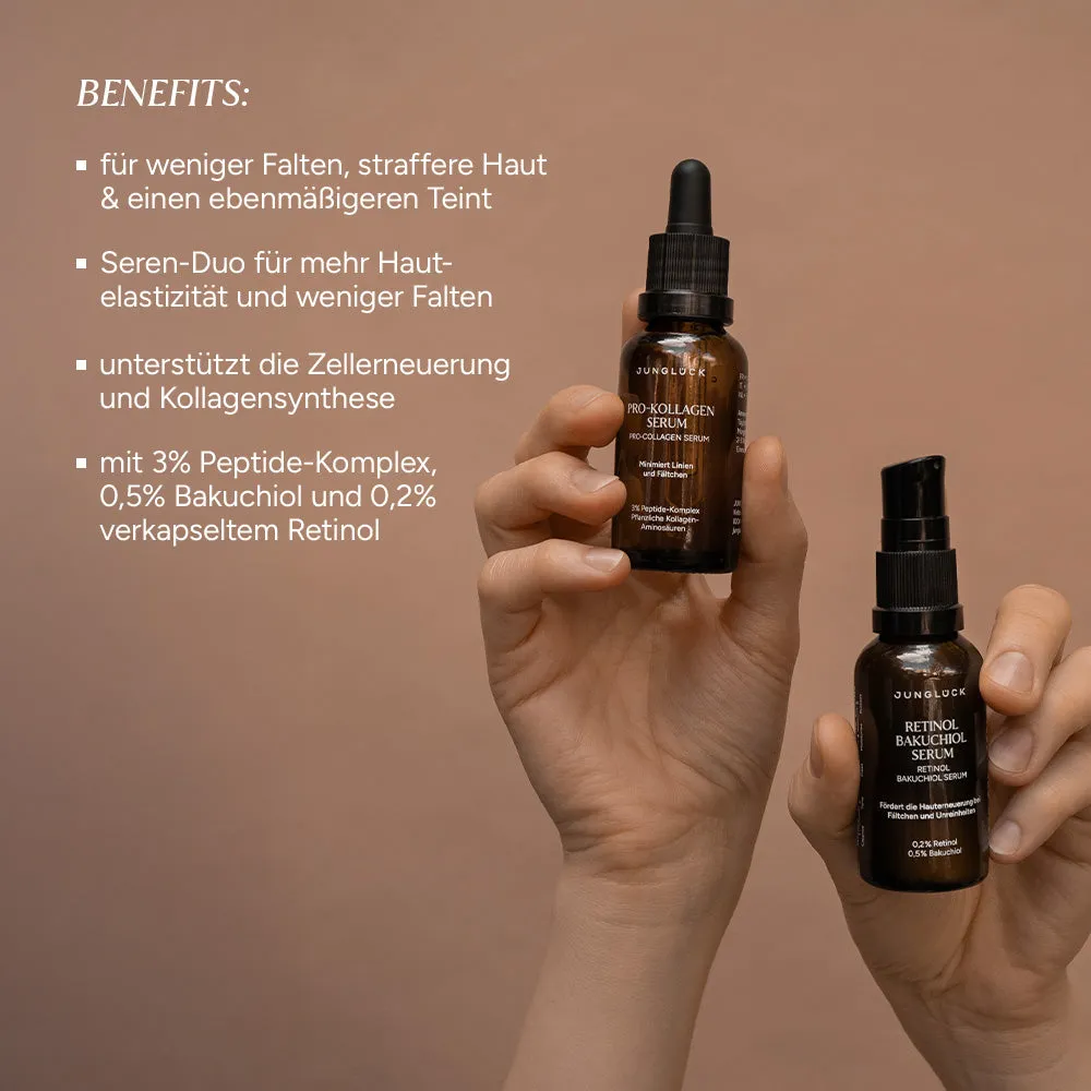 JUNGLÜCK Bye Bye Falten Kombi Set Bakuchiol Retinol