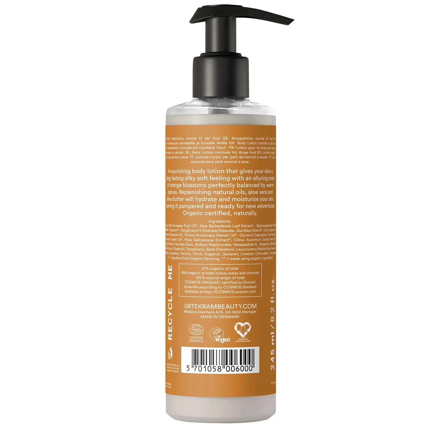 Urtekram Rise & Shine Bodylotion 245 ml Orange Blossom