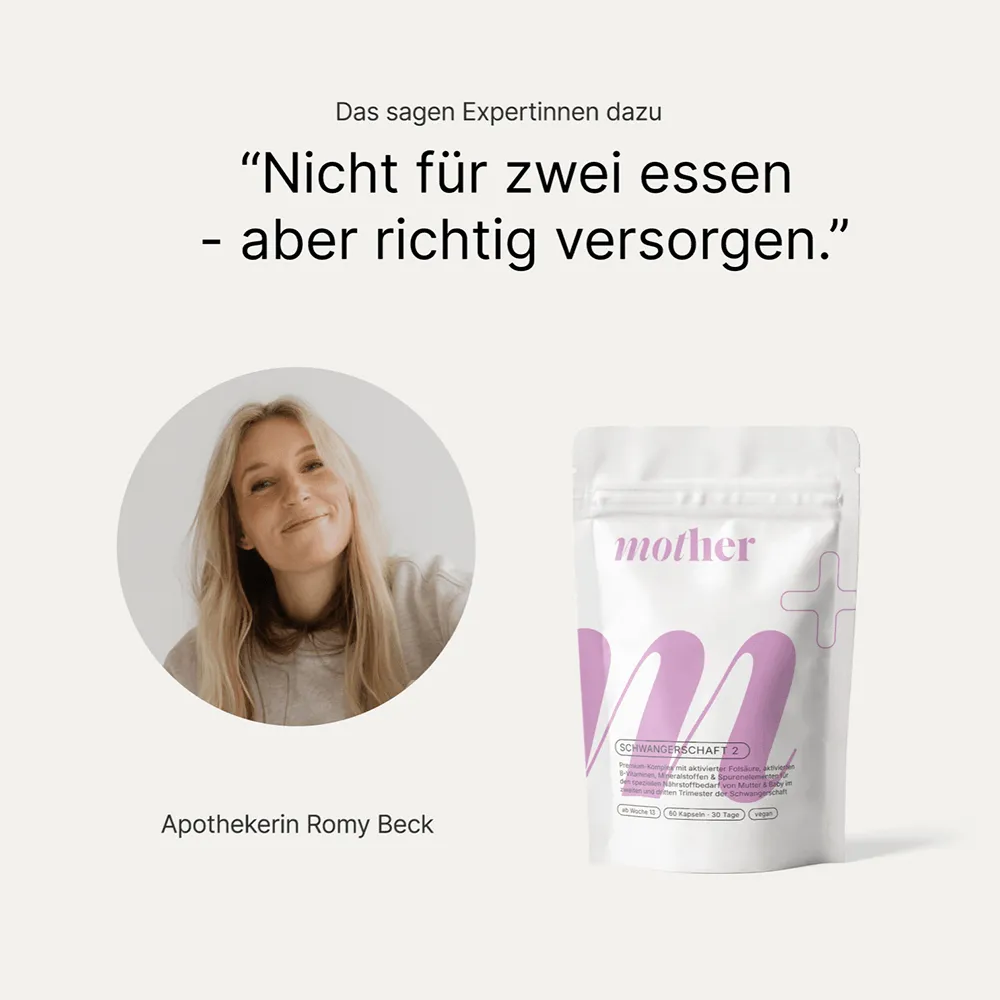 baybies mother+ Schwangerschaft 2 Kapseln bioaktives Folat