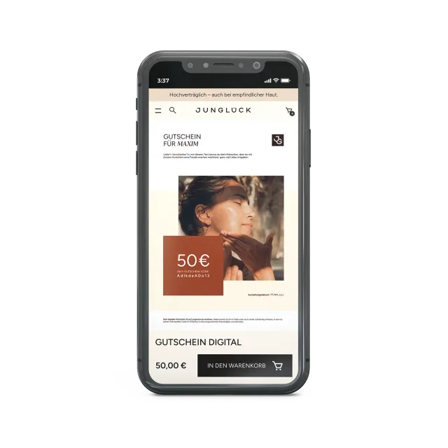 JUNGLÜCK Gutschein digital 15 EUR Geschenkkarte