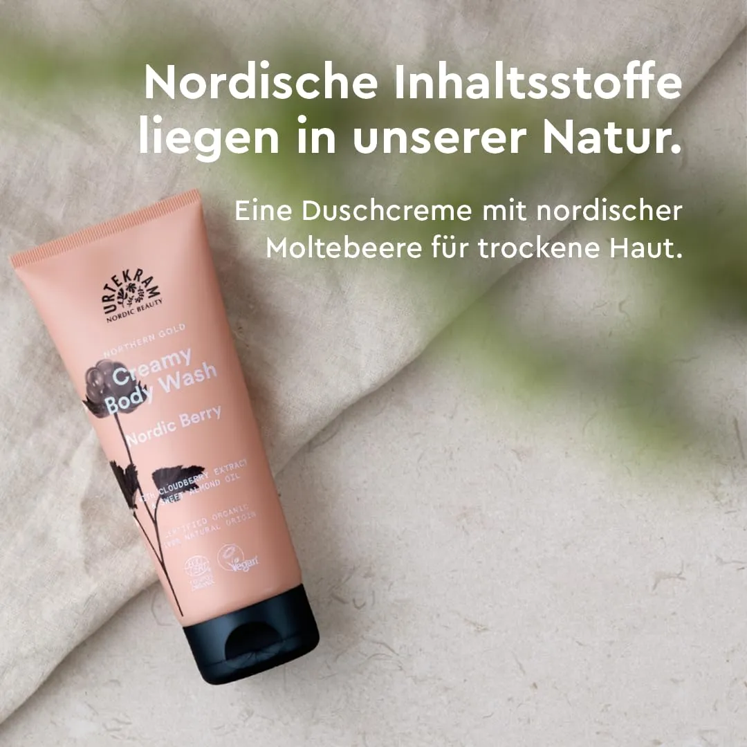 Urtekram Nordic Berry Body Wash Duschgel 200 ml Mandelöl