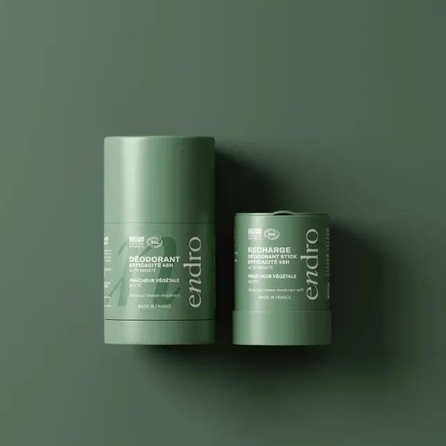 Endro 48H Deostick Duo Fraicheur Vegetale Stick + Recharge