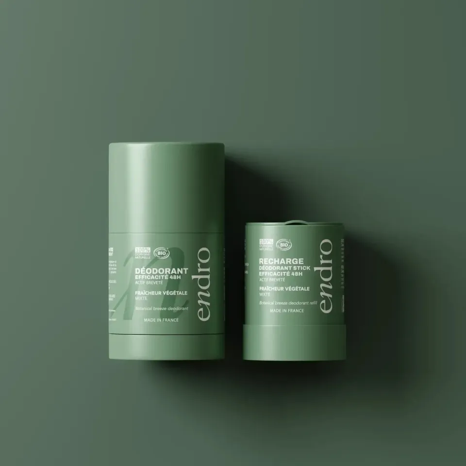 Endro 48H Deostick Duo Fraicheur Vegetale Stick + Recharge