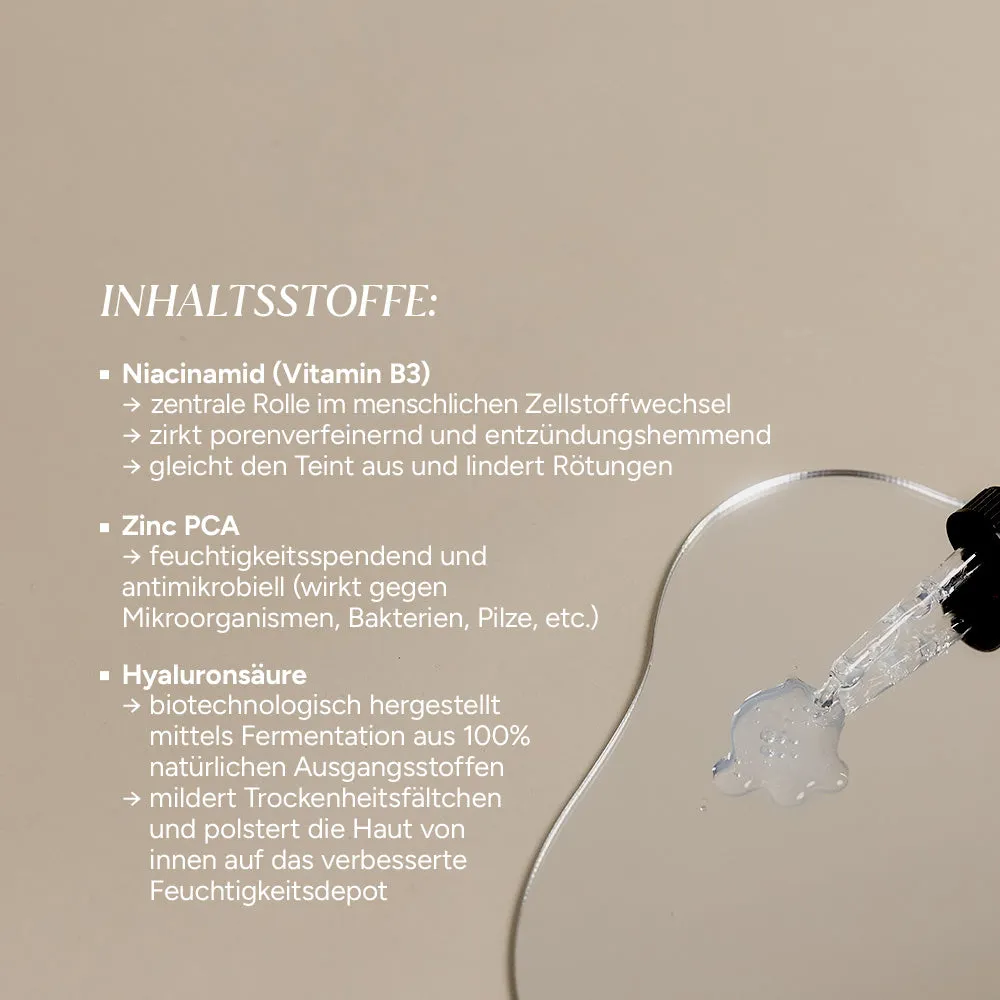 JUNGLÜCK Niacinamid Serum 10 ml für ölige unreine Haut