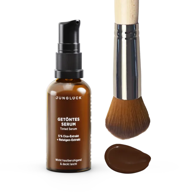 JUNGLÜCK Getöntes Serum Pinsel Set 05 sehr dunkel