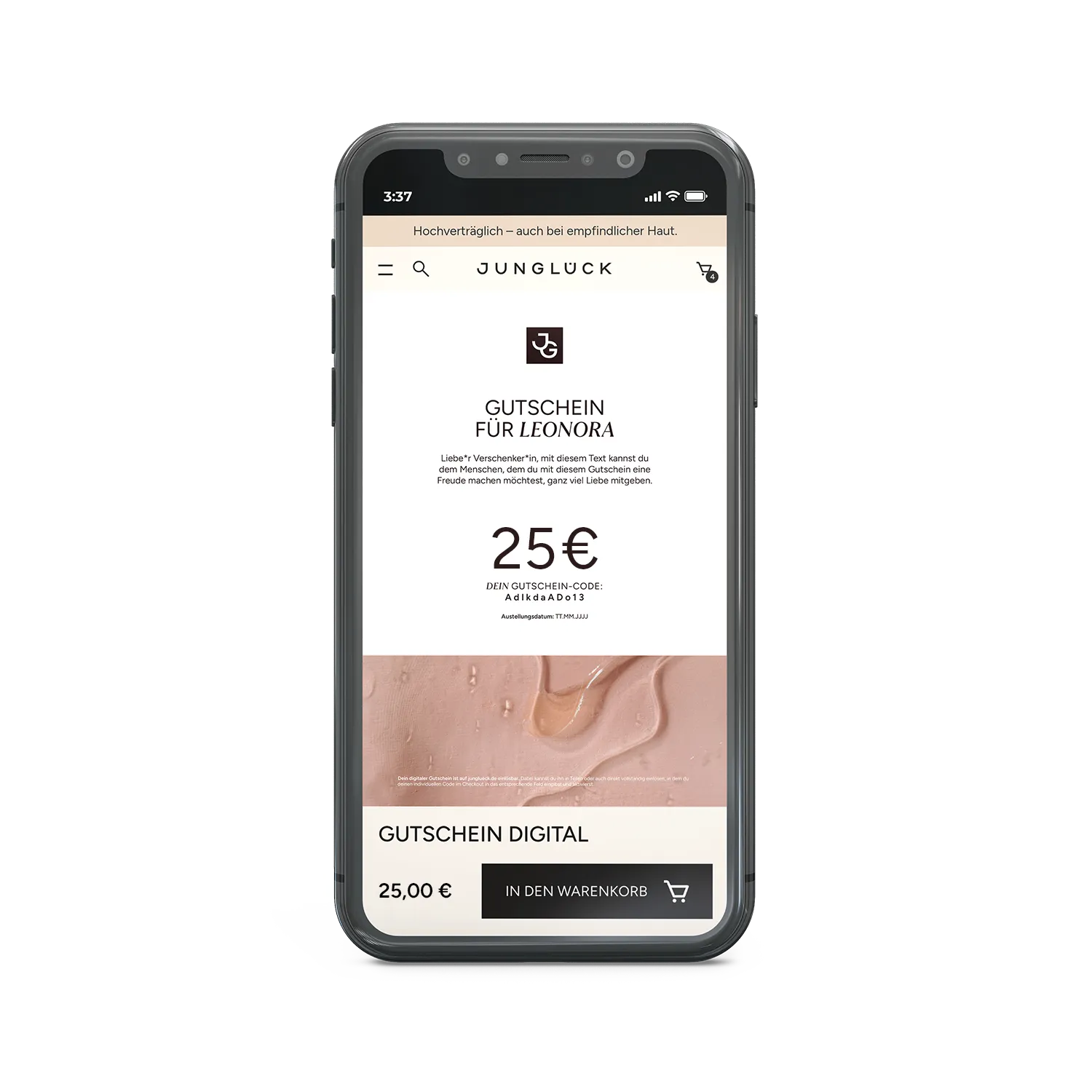 JUNGLÜCK Gutschein digital 15 EUR Geschenkkarte