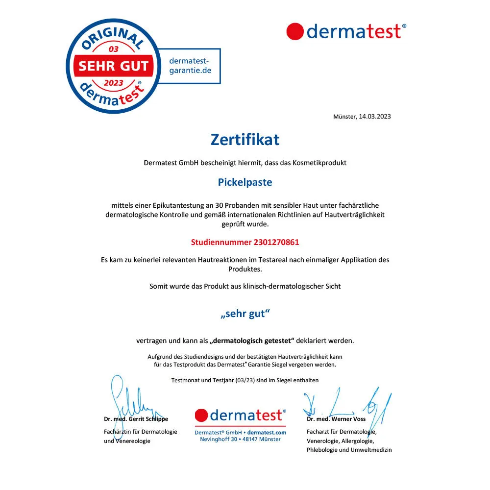 JUNGLÜCK Pickelpaste Gesichtspaste 10 ml Niacinamid