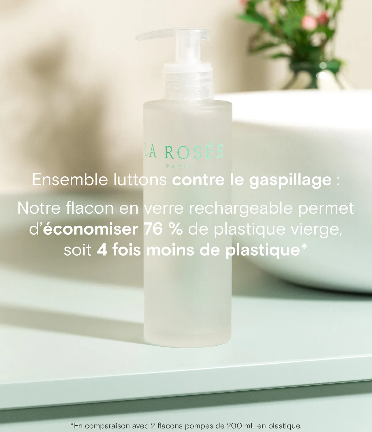 La Rosée Flacon Gel Nettoyant Glasflakon leer