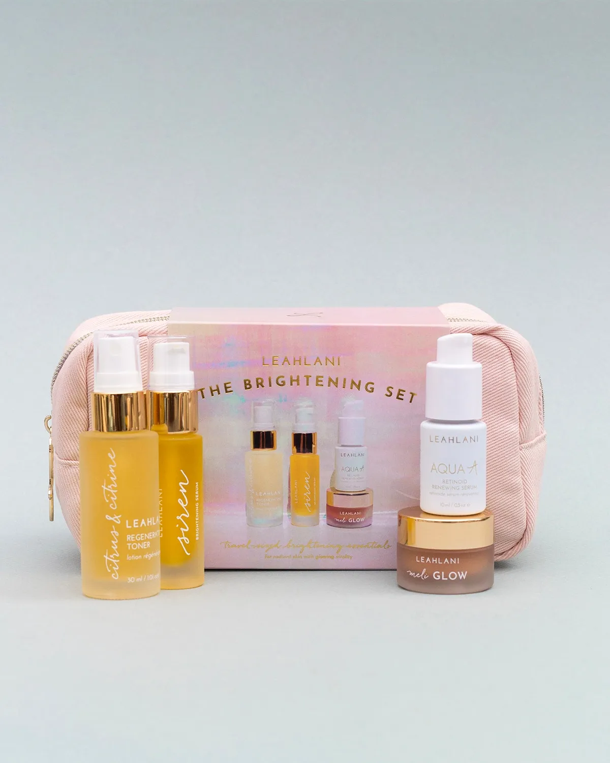 Leahlani The Brightening Set Pflegeset Reiseformat für Glow