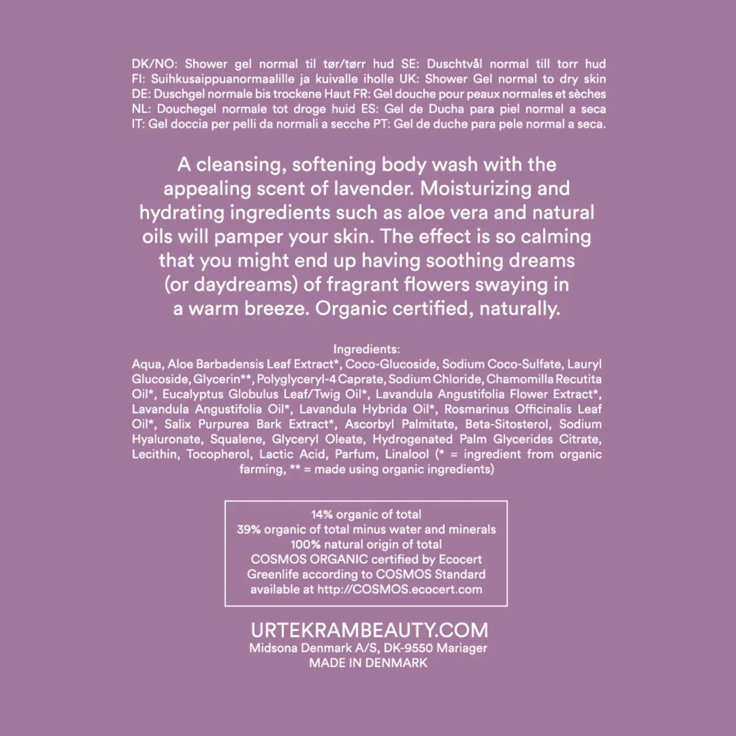 Urtekram Tune In Soothing Lavender Shampoo Glanz
