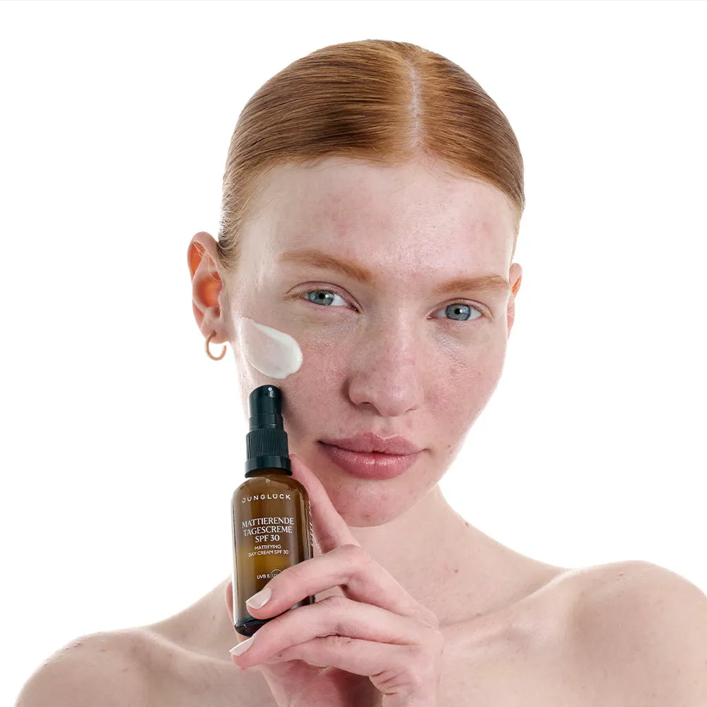 JUNGLÜCK Unreinheiten Set mit SPF für Mischhaut