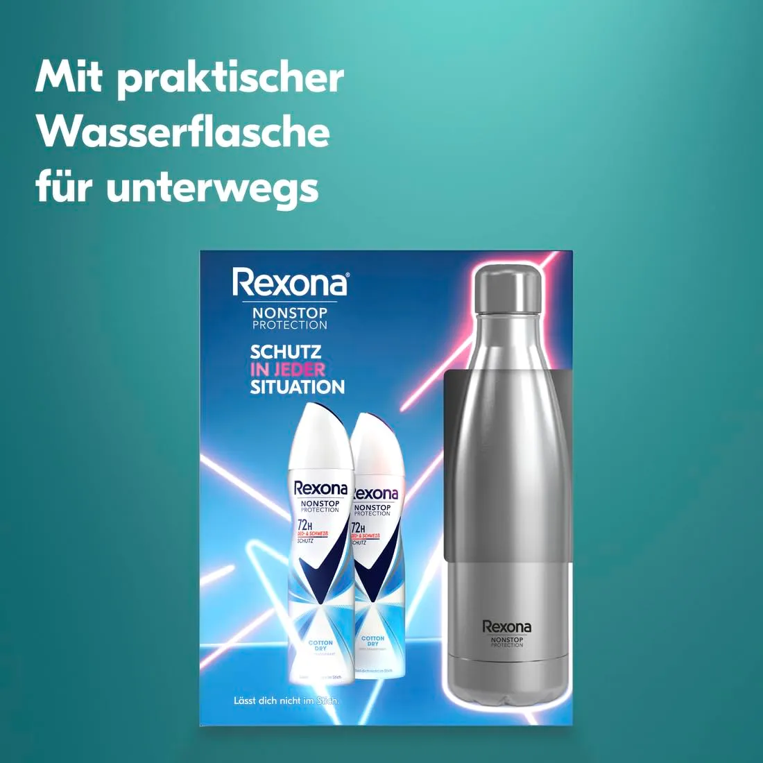 Rexona Cotton Dry Geschenkset Deospray 2x150 ml + Flasche