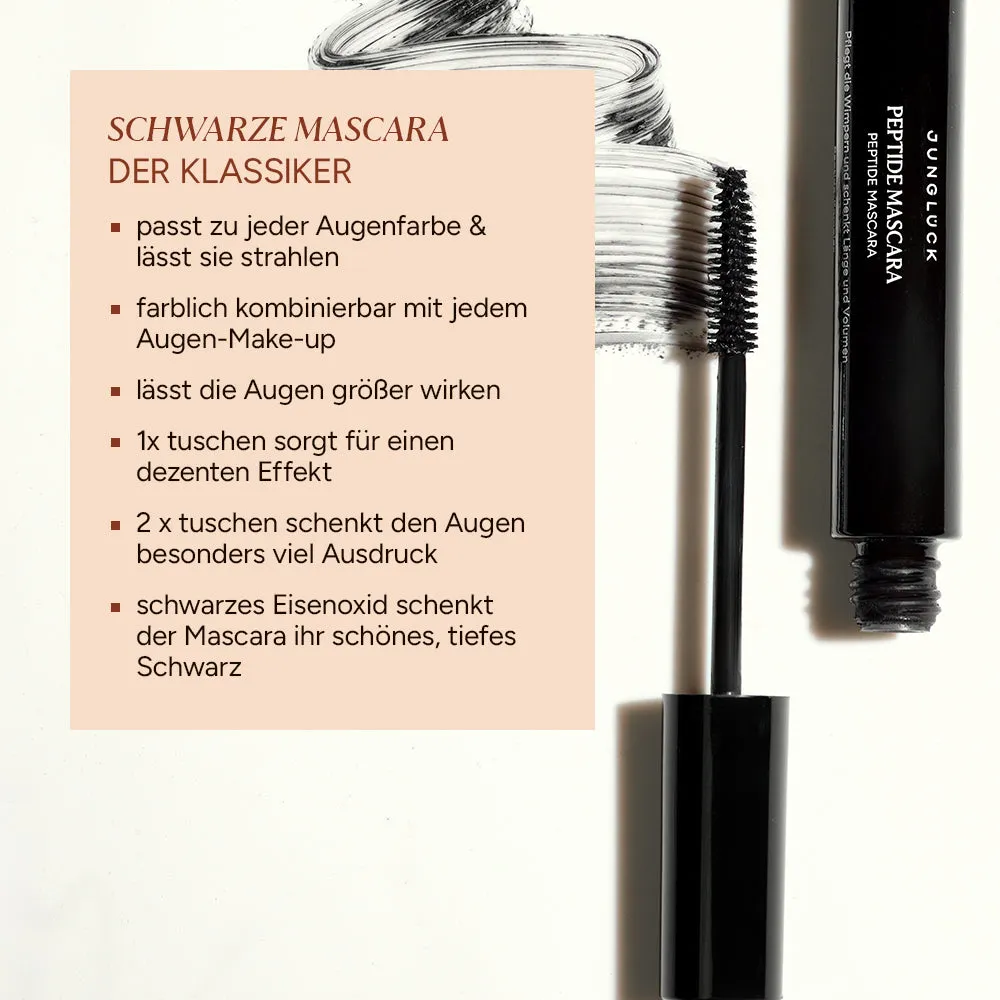 JUNGLÜCK Peptide Mascara 8 ml lange dichte Wimpern
