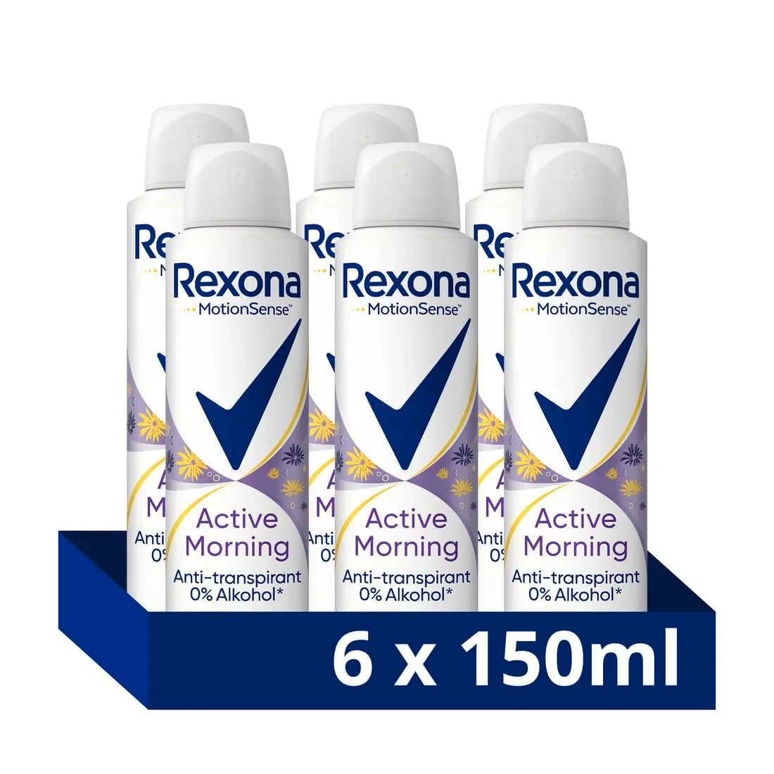 Rexona MotionSense Active Morning Deospray 6x150 ml