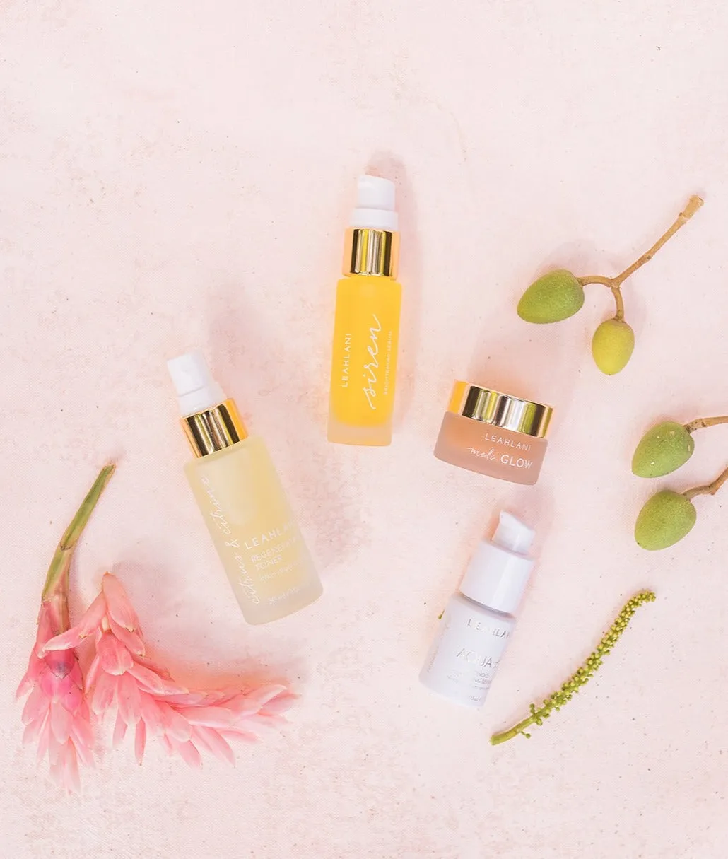 Leahlani The Brightening Set Pflegeset Reiseformat für Glow