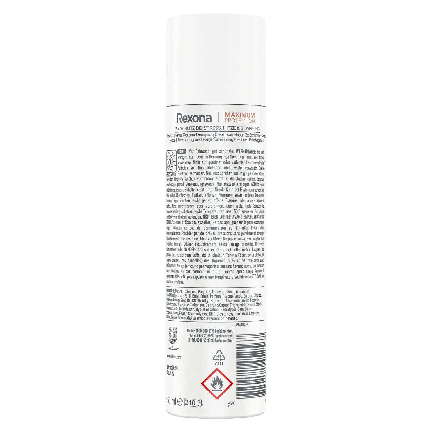 Rexona Maximum Protection Spray Fresh 150 ml 96h Schutz