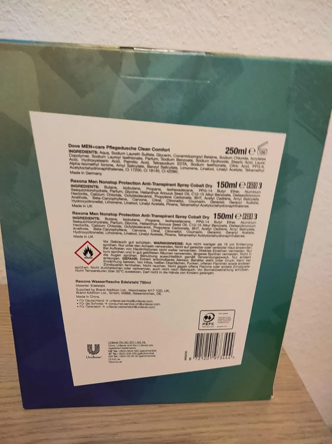 Rexona Sports Collection Geschenkset Männer mit Deo und Dusche