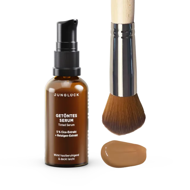 JUNGLÜCK Getöntes Serum + Pinsel Kombi 03 mittel Cica